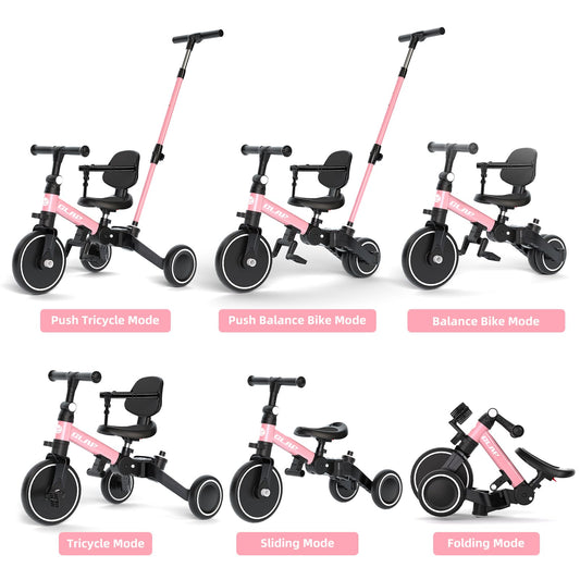 Glaf Tricycle adjustable seat and handlebars for growing children.