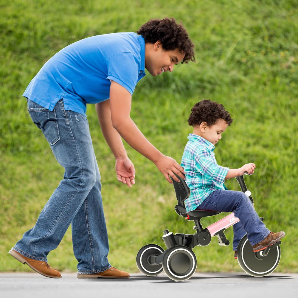 Glaf Tricycle ideal for parental guidance during early rides.