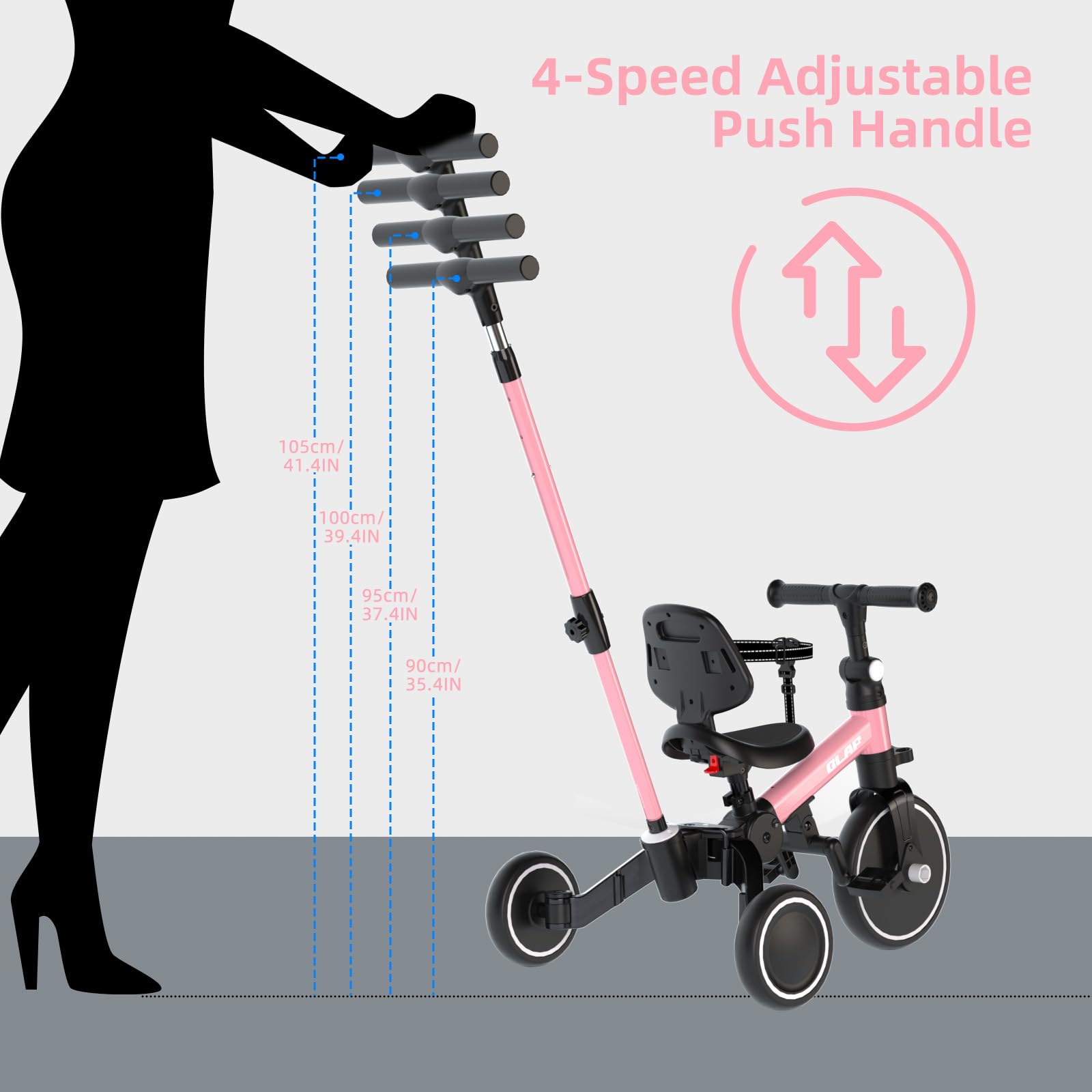 Glaf Tricycle 6-in-1 modes enable versatile riding options.