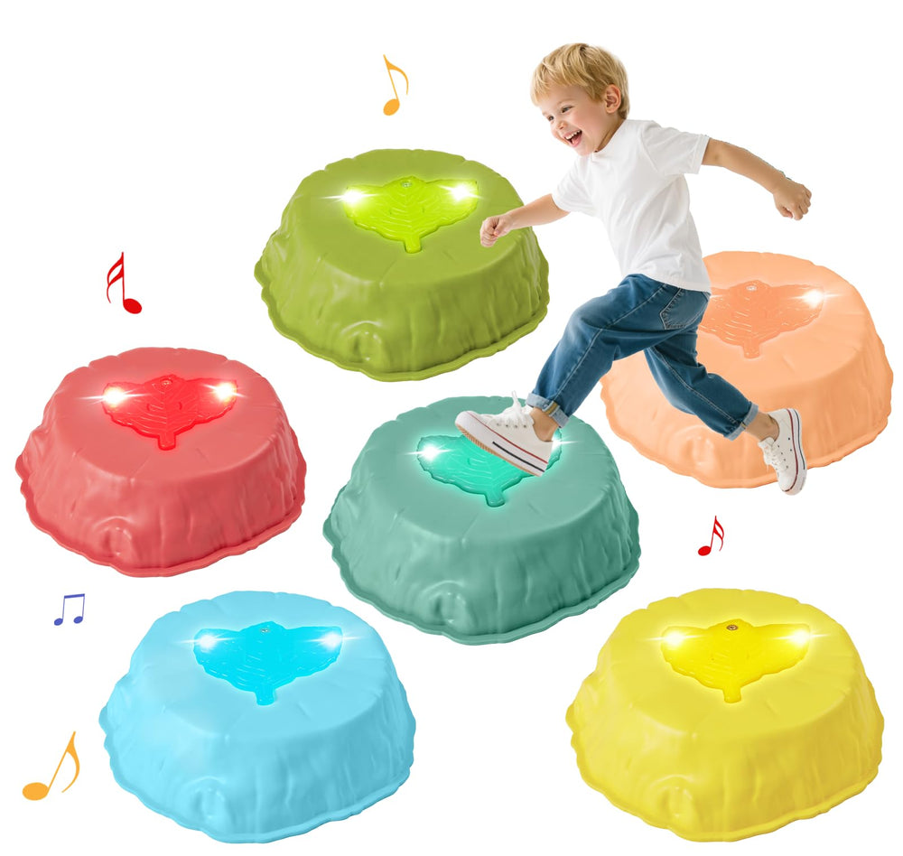 Gleamkid light-up stepping stones with piano sound for engaging play