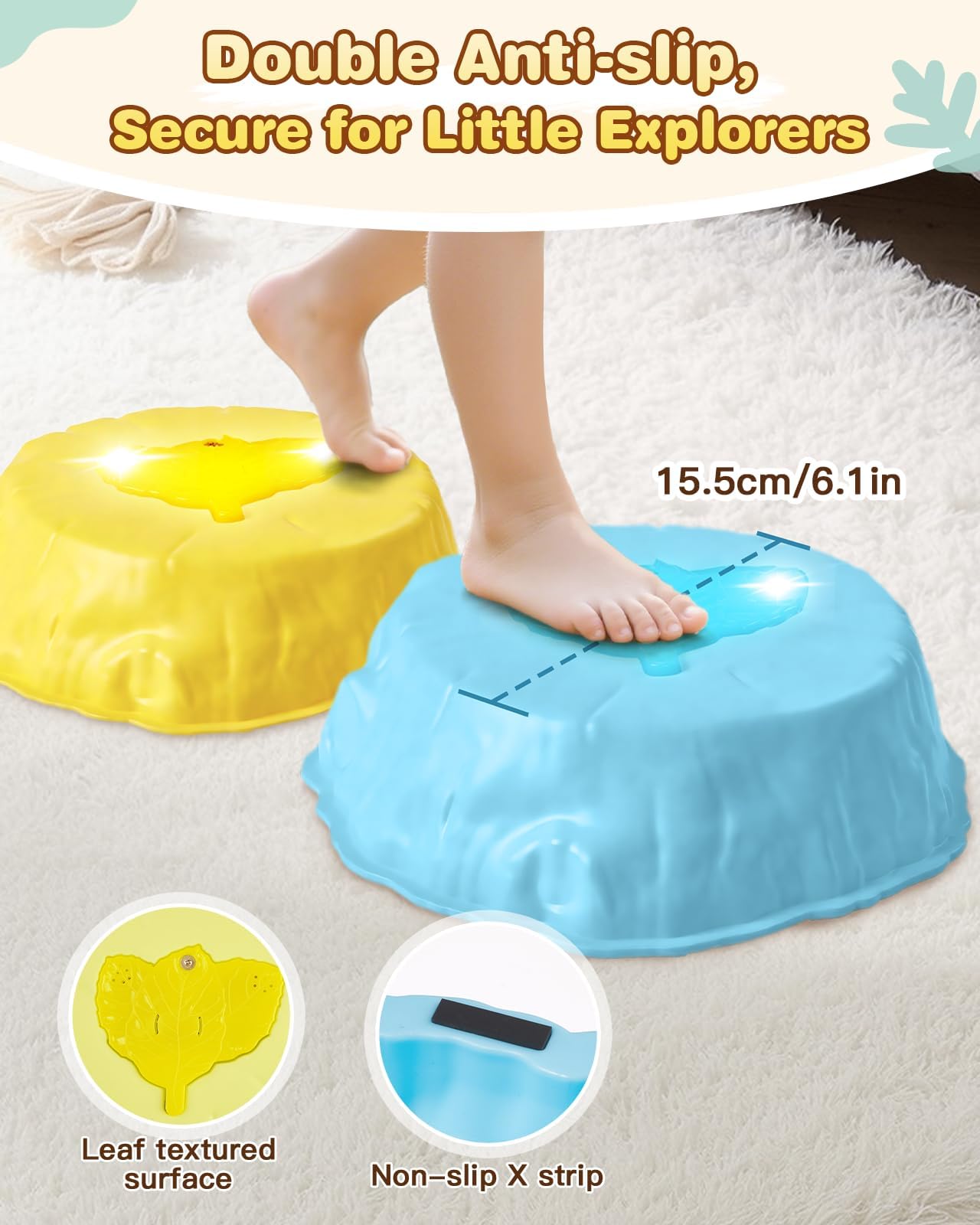 Gleamkid anti-slip strips boost safety during jumping
