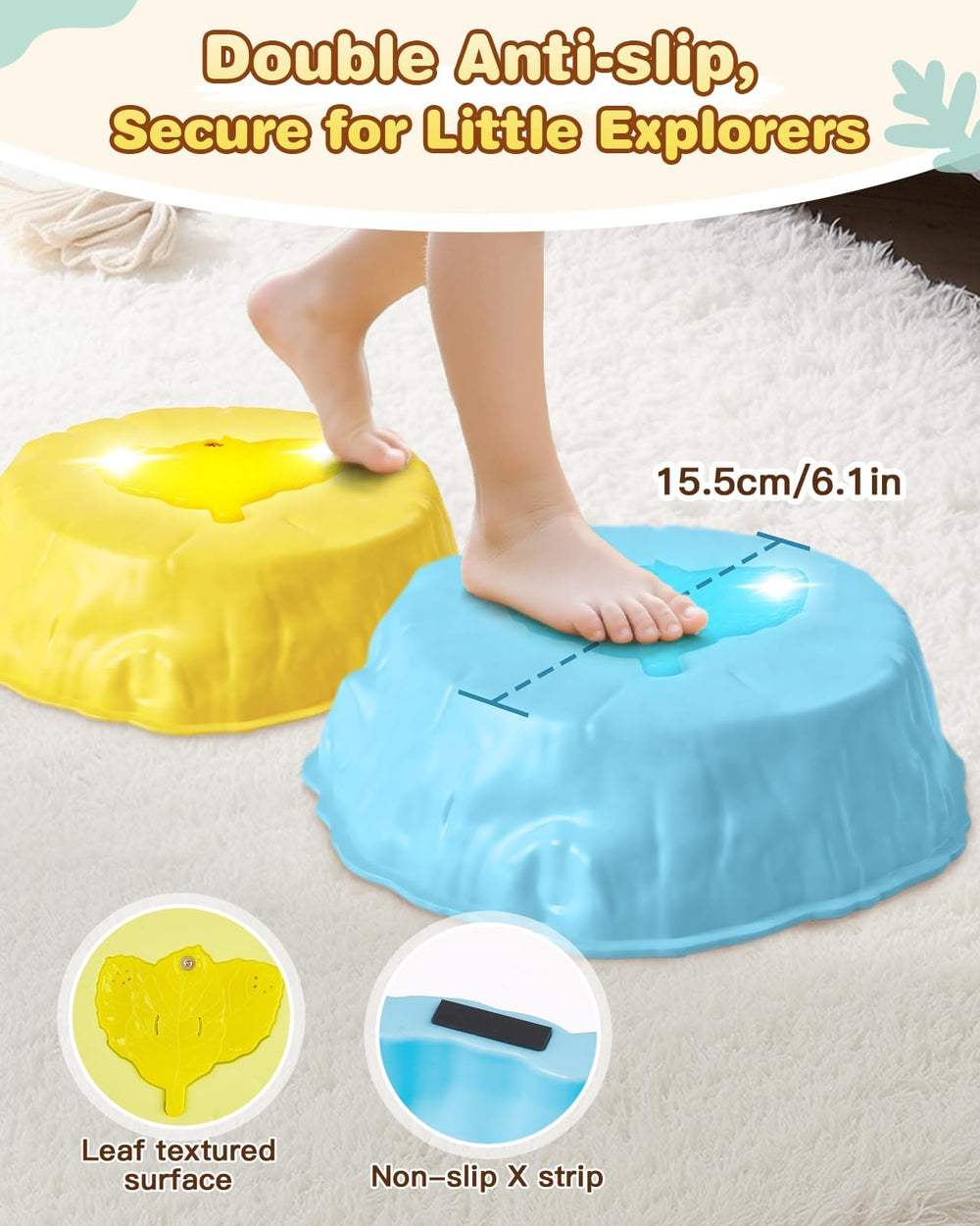 Gleamkid anti-slip strips boost safety during jumping