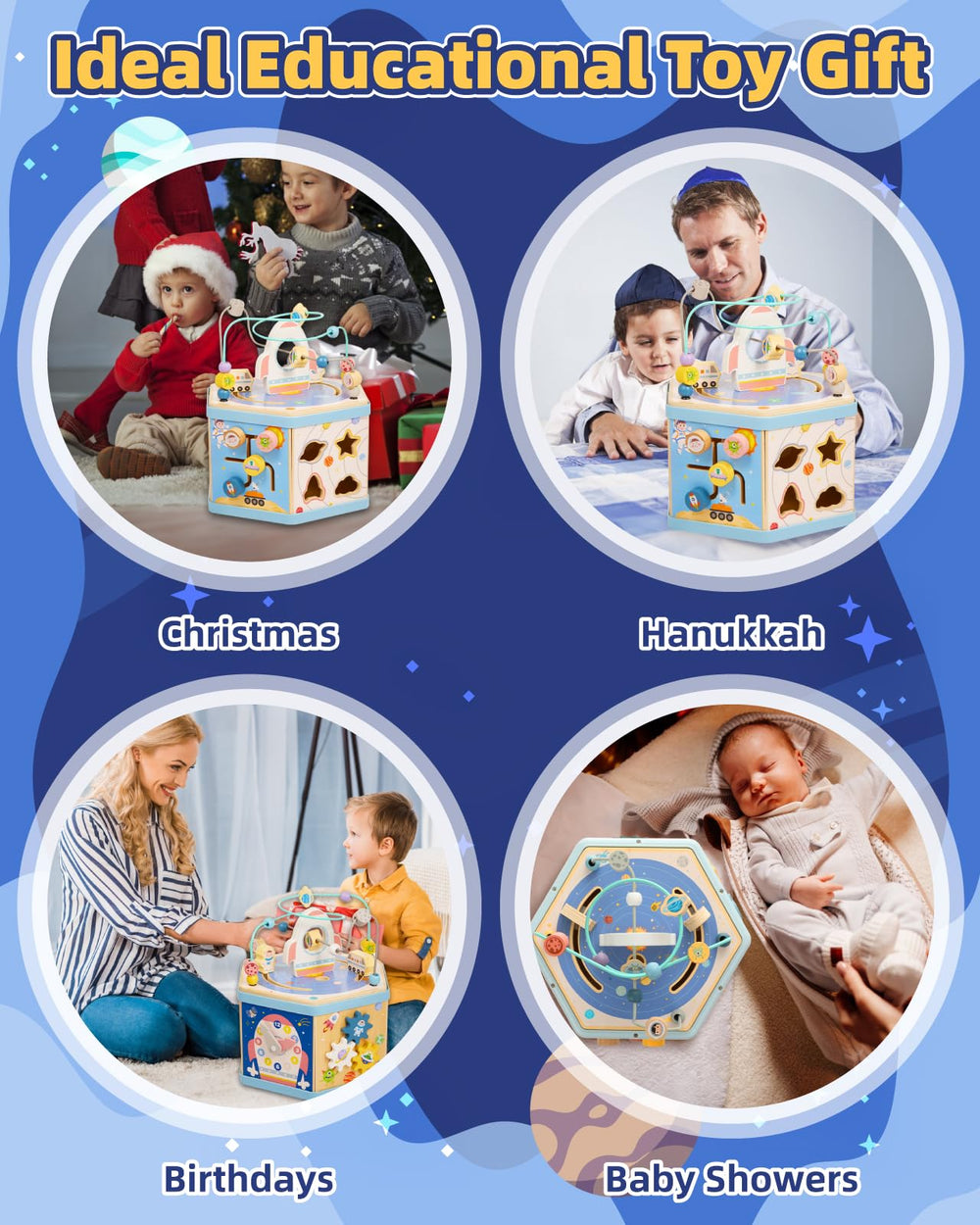 Gleamkid Space Cube learning clock supports time-telling practice through play