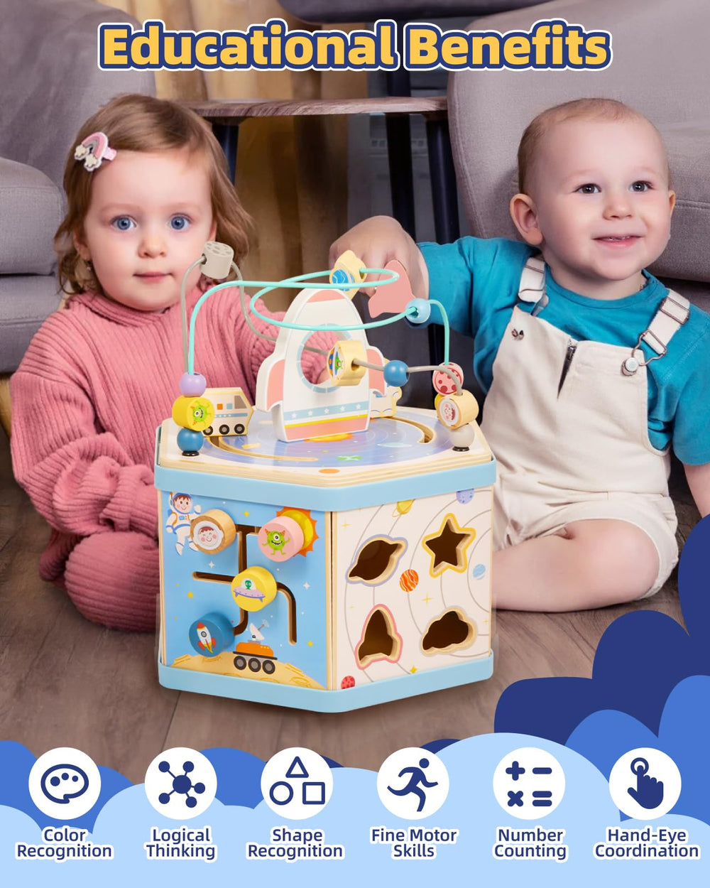 Gleamkid Space Cube shape sorter boosts early geometry recognition and problem solving