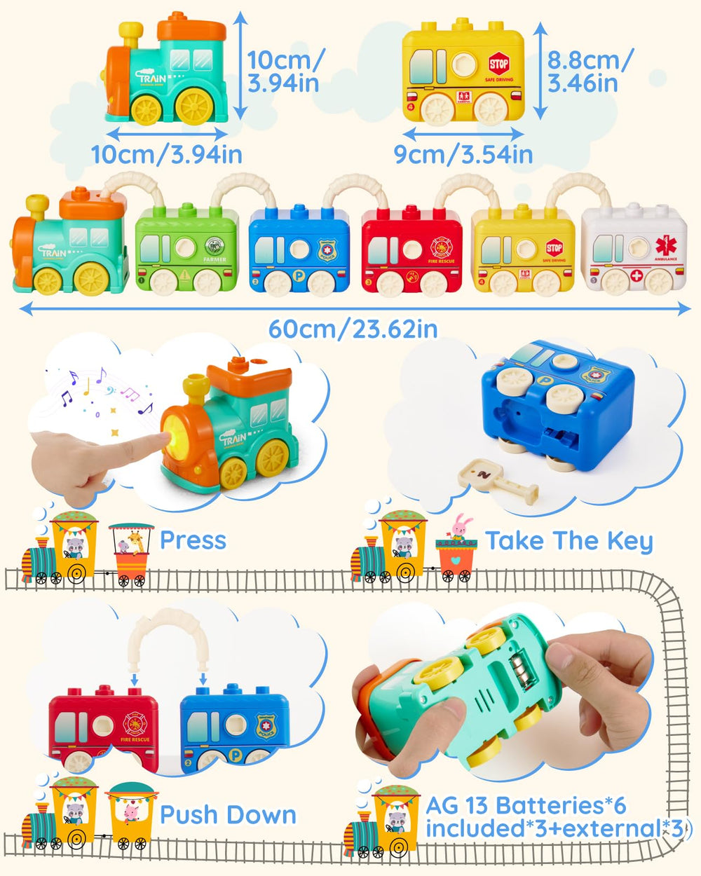 Gleamkid train set-safety-rounded-edges soft edges for confident grip.