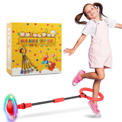 GleeGlow ankle skip ball red foldable wheel for lively outdoor play.