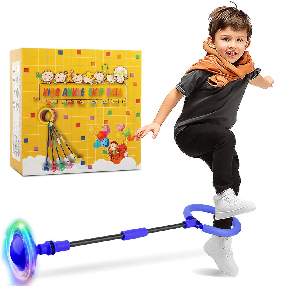 GleeGlow ankle skip ball wheel lights up for outdoor play.