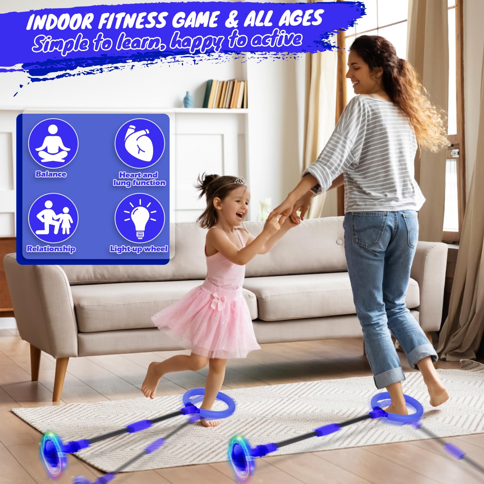 GleeGlow ankle strap with foam padding protects during play.