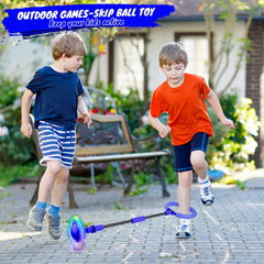 GleeGlow foldable skip ball blue design enables easy transport.