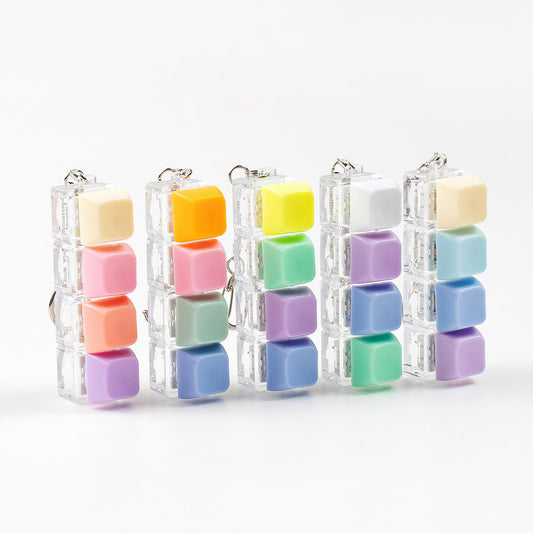 Gliging five color keyboard fidget set with colorful keys for tactile clicks