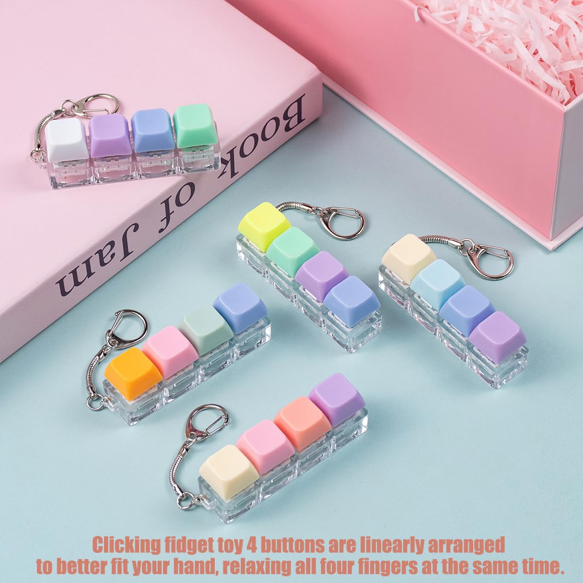 Gliging DIY friendly caps and keychain for easy customization