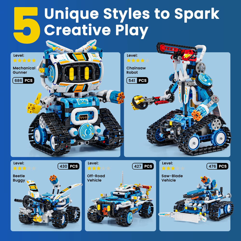 Glikid 5 in 1 RC kit remote-control action for smooth, precise maneuvering.