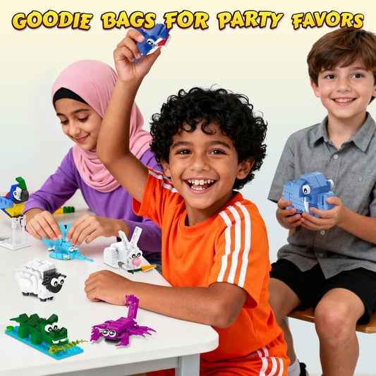 Glikid animal building toys with scene designs for imaginative play.