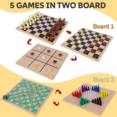 Glintoper portable wooden game set shown on a compact travel surface