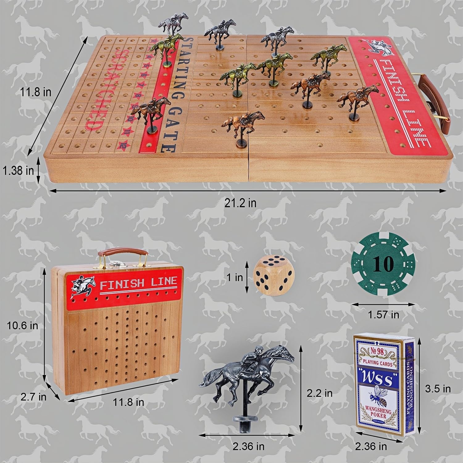 Glintoper foldable wooden board shown closed for compact storage.