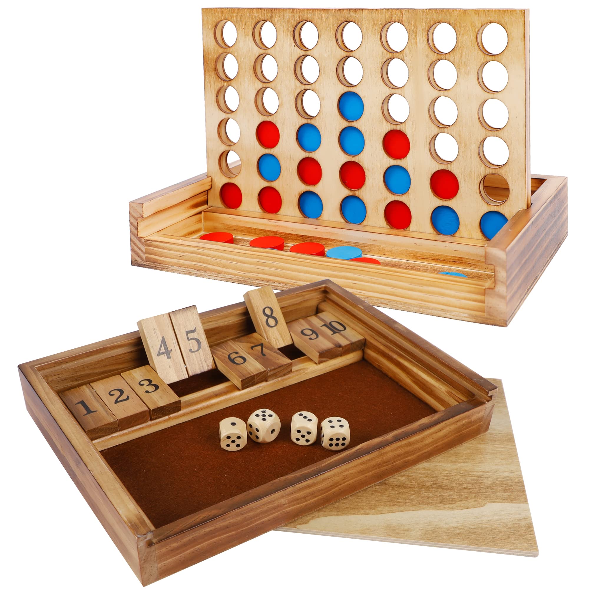 Glintoper Shut The Box wooden game with smooth surface for family play