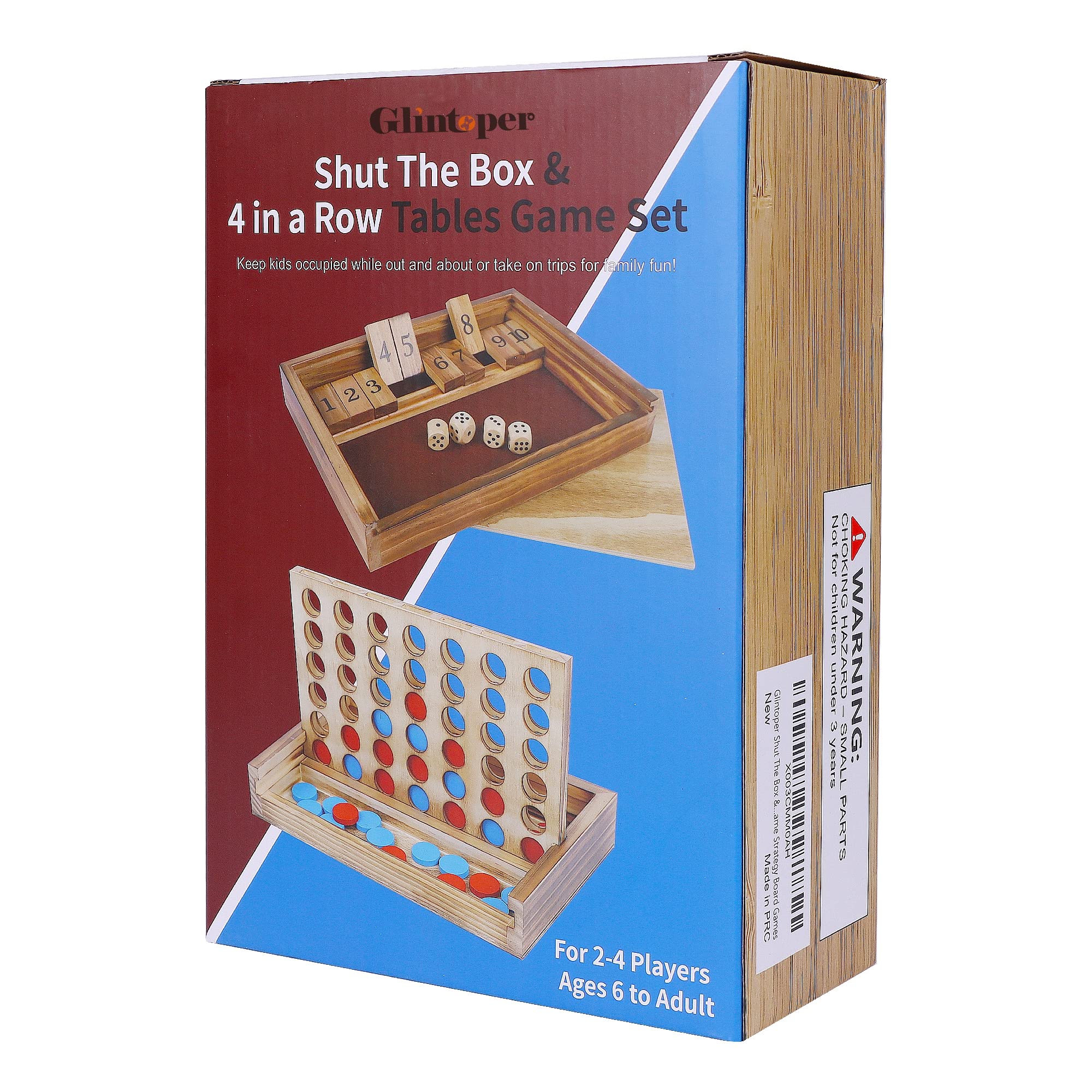 Glintoper Travel-friendly wooden game case for indoor and outdoor play