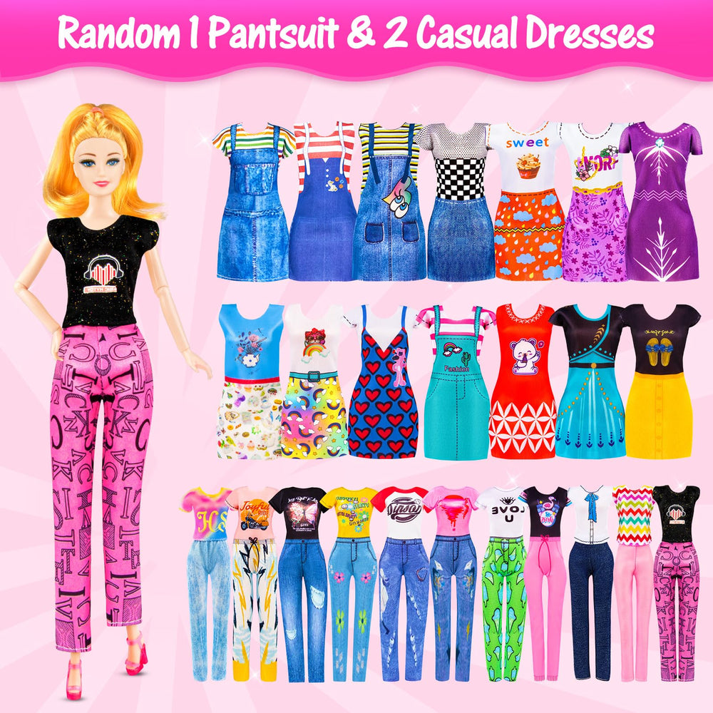 Glisiol 38 doll accessories including bags and hats.