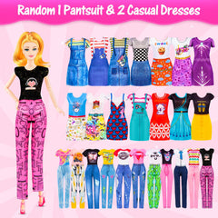 Glisiol 38 doll accessories including bags and hats.