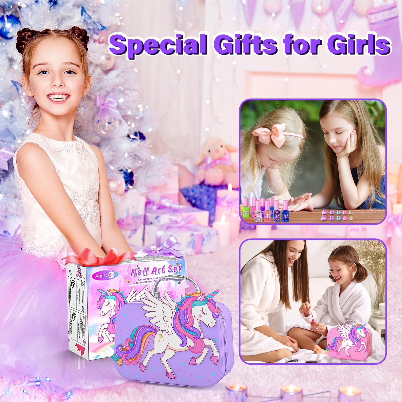 Glisiol gift-ready kids nail polish set for birthdays and holidays