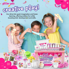 Glitter Galz scented slime base with foam clay additions