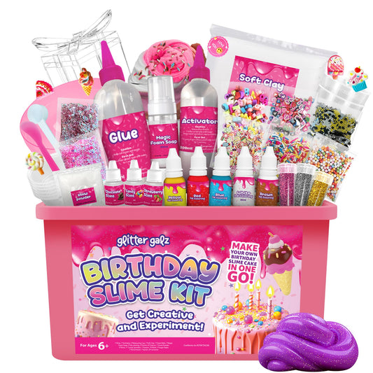 Glitter Galz slime kit packaging showing gifting potential and creative play