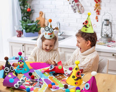 Glittery Garden hats display-ready banner ideas with bright colors after the party.