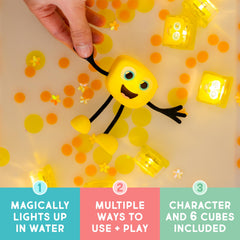 Glo Pals bath-time cubes activate in water to enhance playtime.