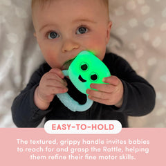 Glo Pals light-up rattle demonstrates cause-and-effect with glowing feedback