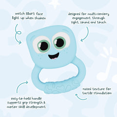 Glo Pals baby rattle adds engaging sensory glow to calm and focus playtime