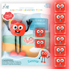 Glo Pals Sammy water-activated bath toy cubes glow during bath time for sensory play
