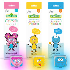 Glo Pals Sesame Street cubes bundle front view for engaging sensory play with bright colors.
