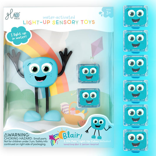 Glo Pals water-activated bath toy cubes glow in water during bath time