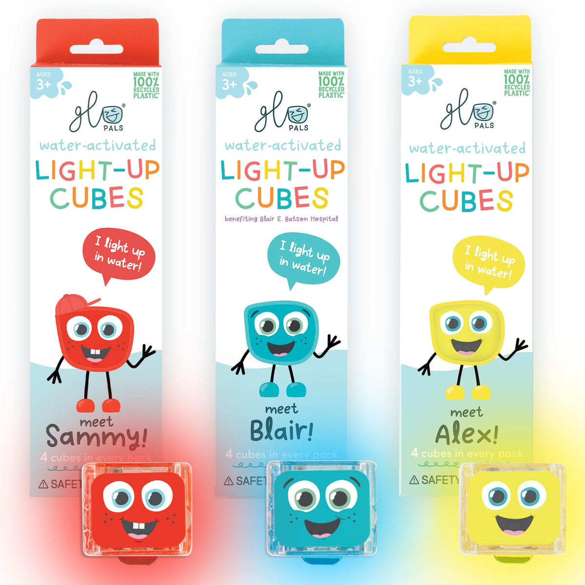 Glo Pals water-activated cubes setup for cozy sensory play at home