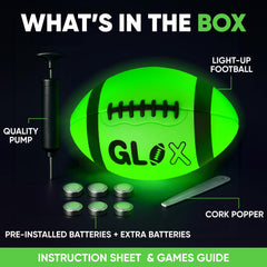 GLO-X Durable football ready for backyard, park, and beach scrimmages