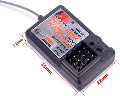Globact FS-GR3E paired with FS-GT2 transmitter provides stable range.