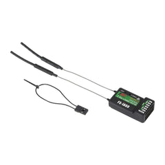 Globact FS-iA6B with dual antennas illustrating stable 2.4 GHz link for air models.