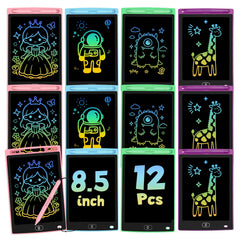 Glochin 12-pack LCD writing tablet 8.5 inch front view for kids