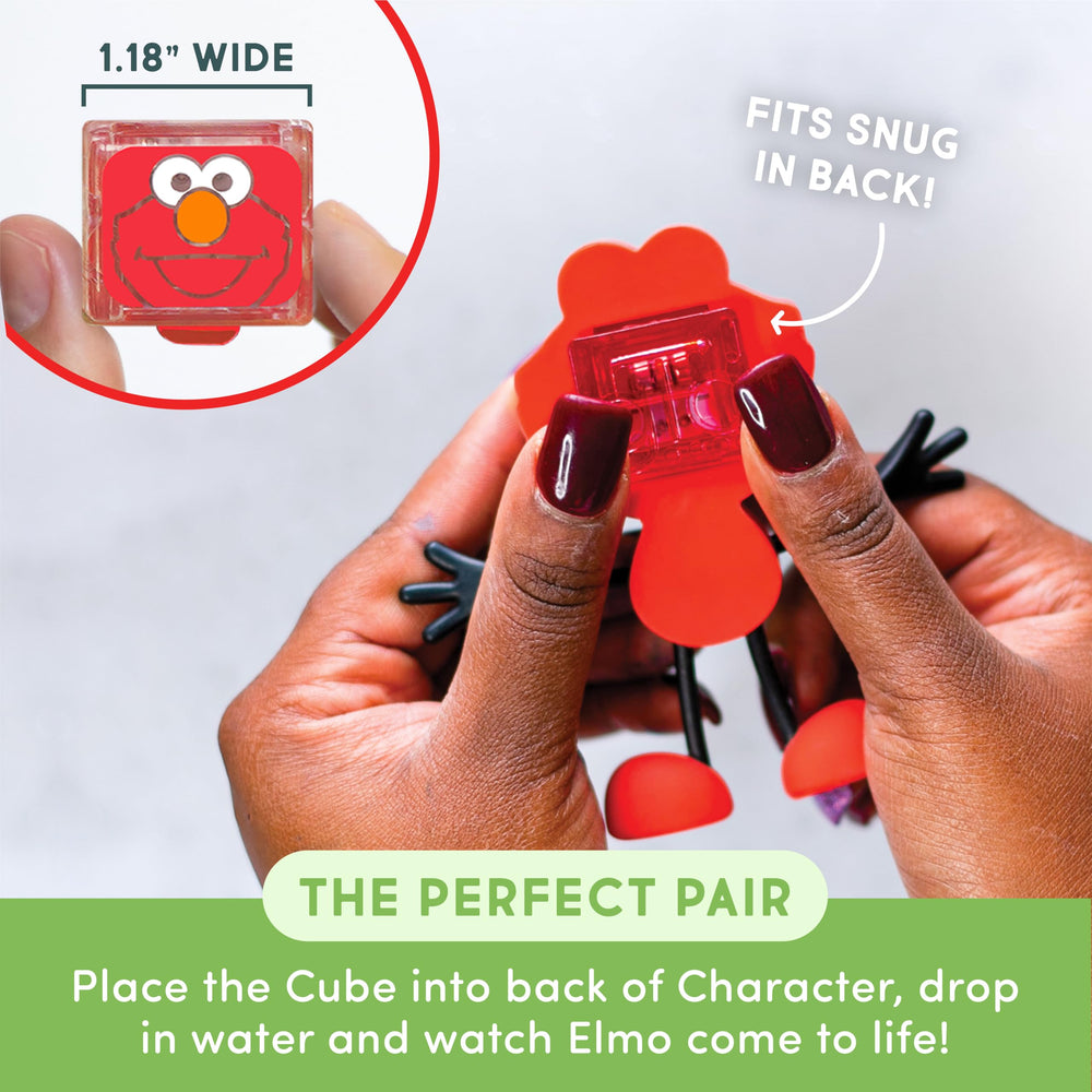 Six orange light-up cubes deliver bright, reusable sensory lighting for exploration.