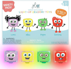 Glo Pals water-activated cubes 12-pack for sensory play and color exploration