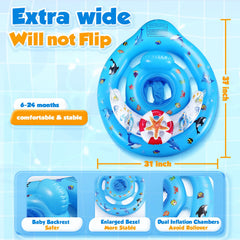 GLOPUS baby pool float mesh windows for caregiver visibility during swim