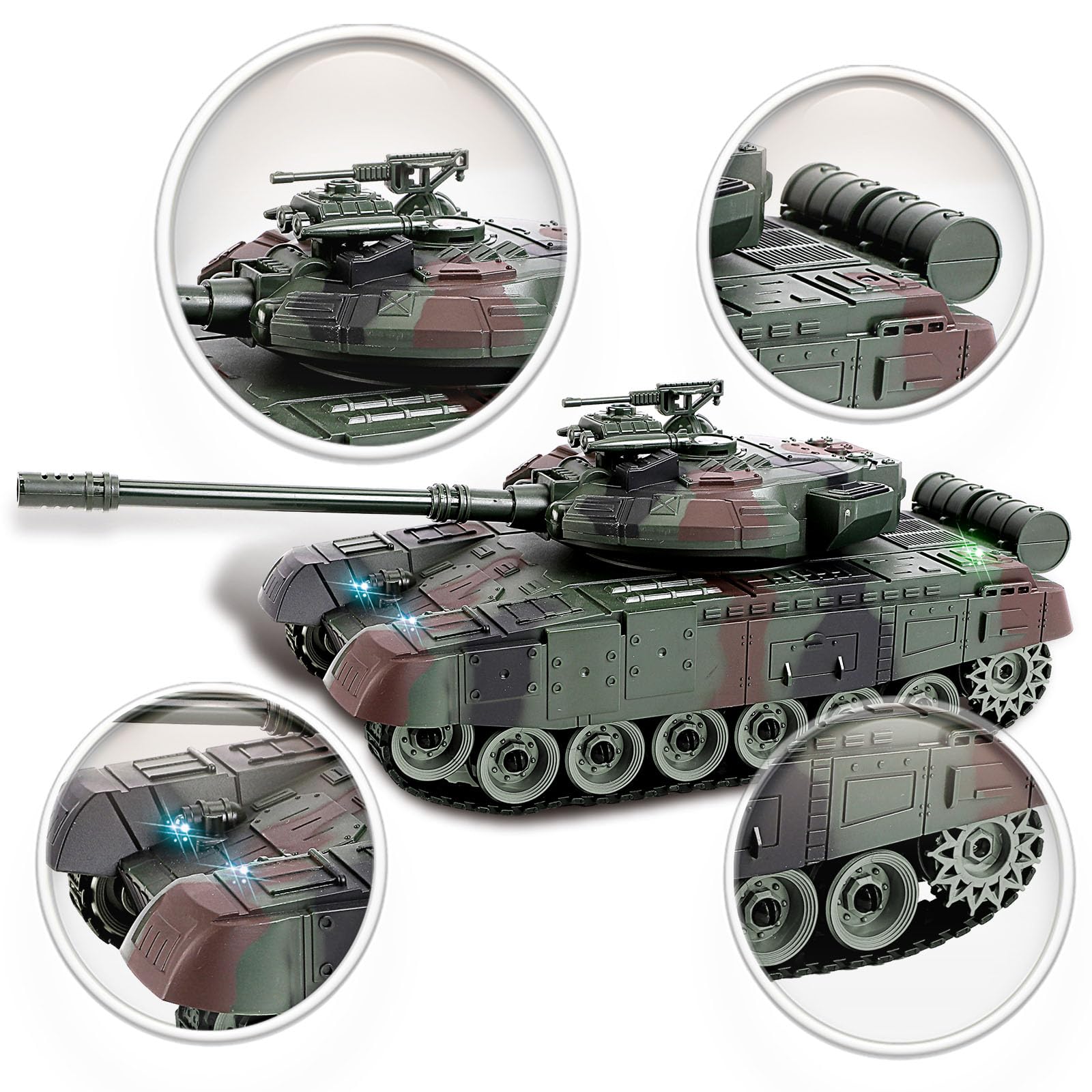 Glorryearst RC Tank remote-controller enables easy setup for kids and adults.