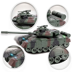 Glorryearst RC Tank remote-controller enables easy setup for kids and adults.