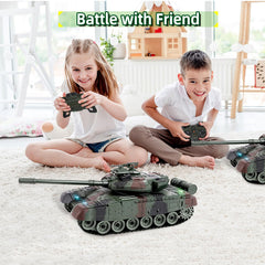 Glorryearst RC Tank sounds-lights enhances realistic battle ambience during play.