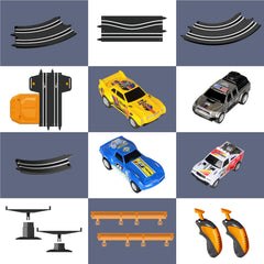 Glorryearst slot car track 32ft length provides ample racing space.
