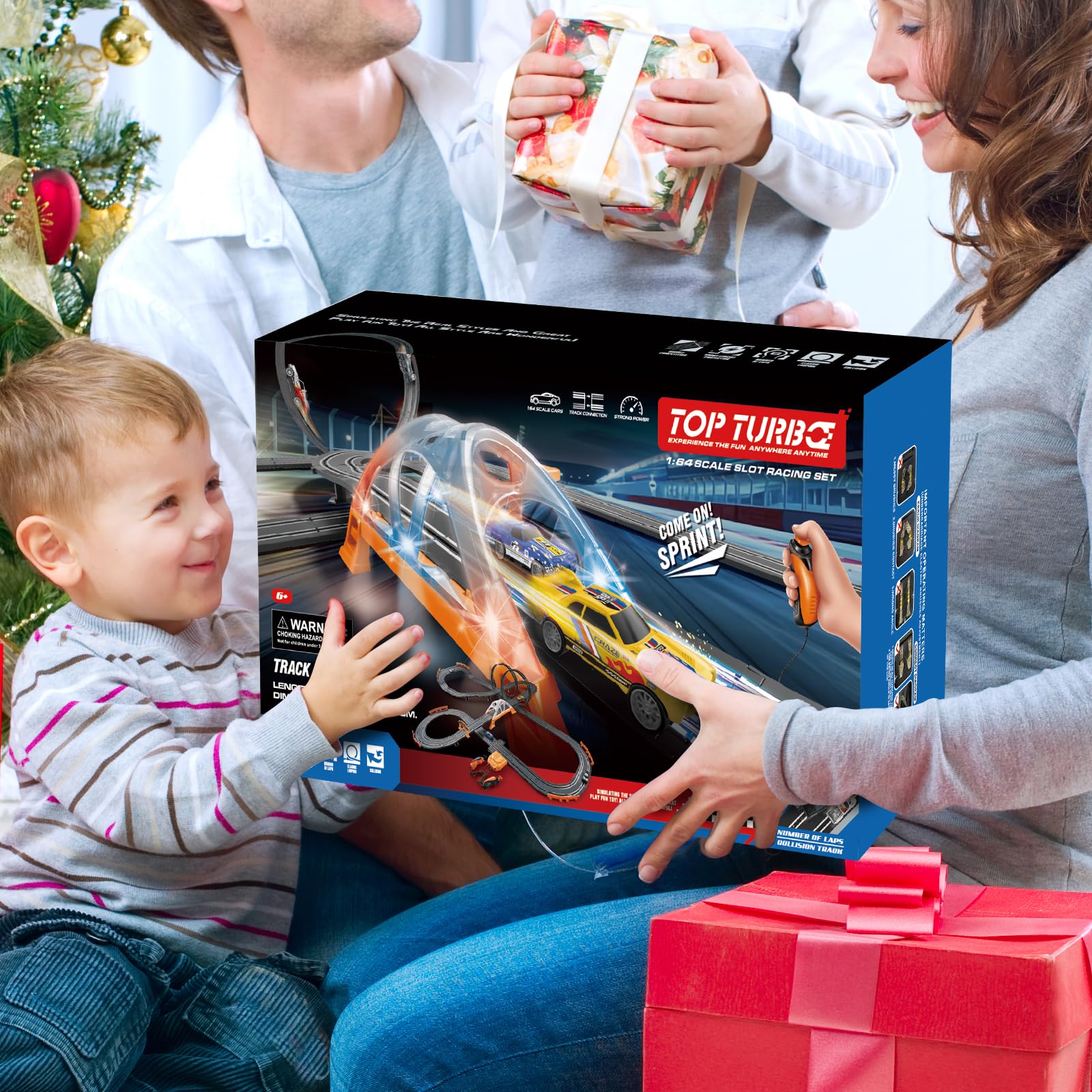 Glorryearst slot car track ideal gift for kids ages 6-12.