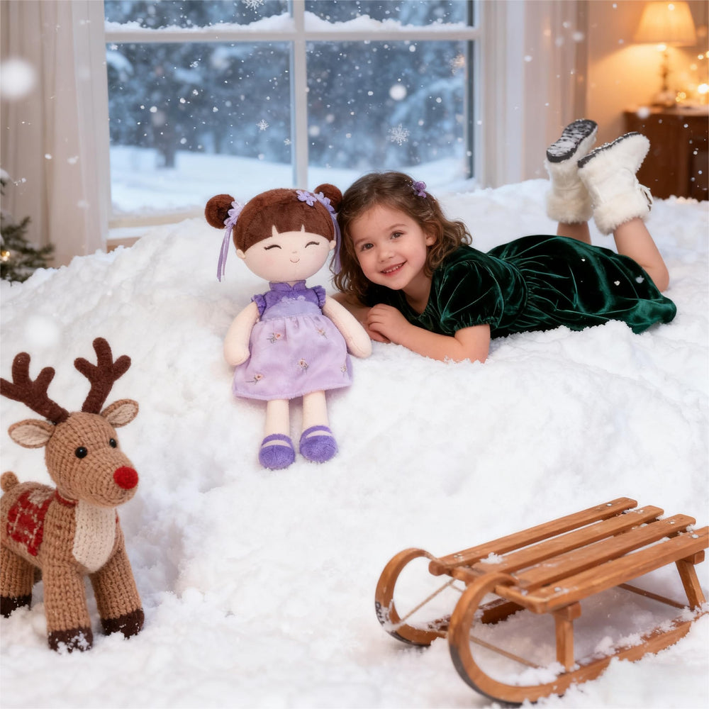 Gloveleya bedtime companion doll provides cozy nightly hugs.