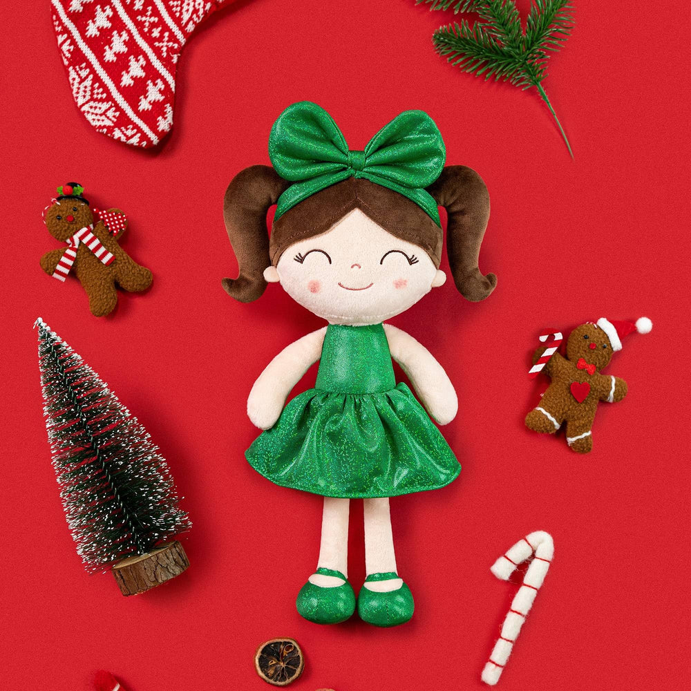 Gloveleya Christmas Baby Doll in a magical setting sparks imagination