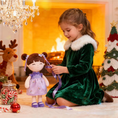 Gloveleya 16-inch doll portable for school and trips.