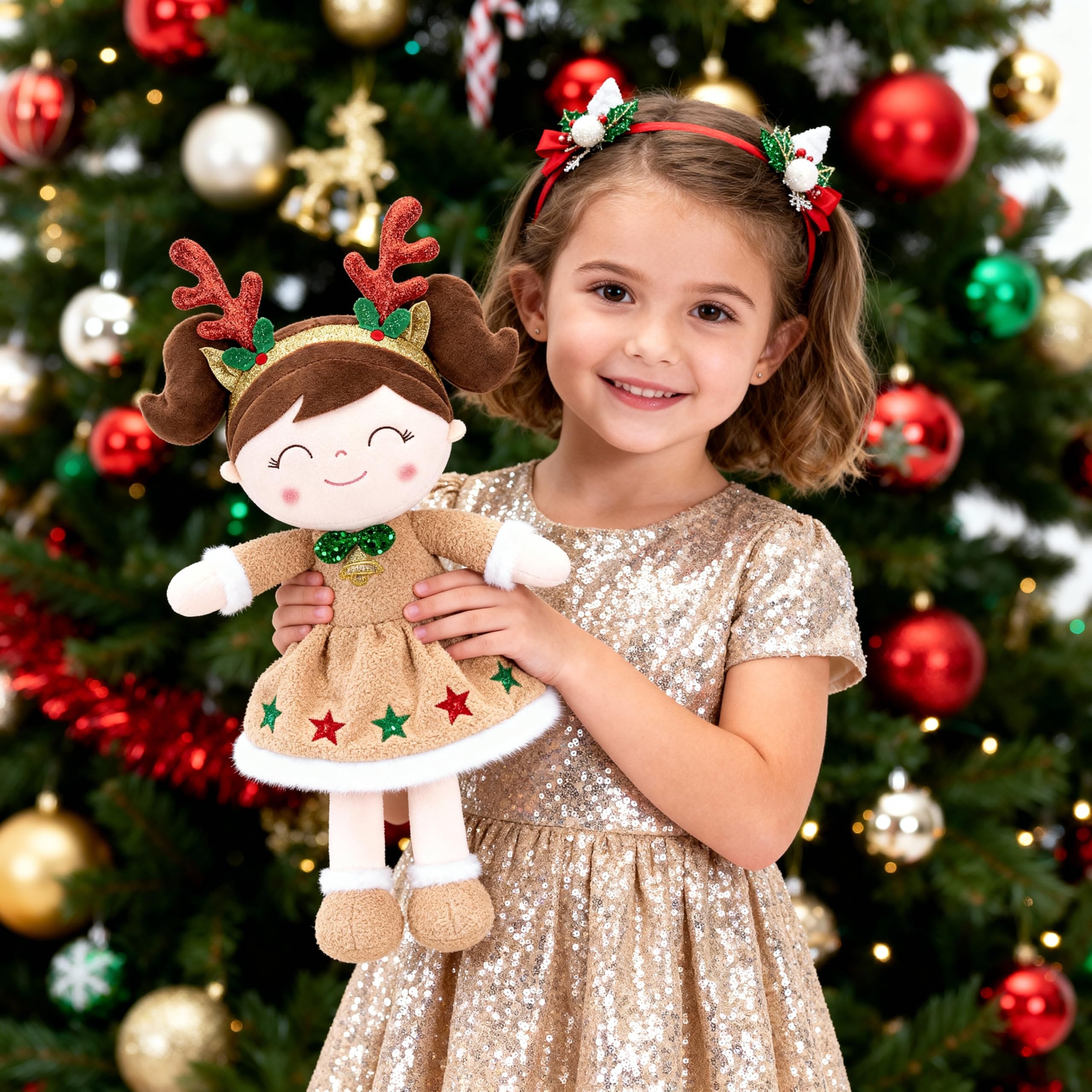 Gloveleya versatile plush doll suits Christmas, birthday, or baby shower gifts.